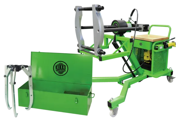 KUKKO Goliath-300 Mobiler Hydraulik-Abzieher "GOLIATH", bis 900 mm Spannweite, 520 mm Spanntiefe, max. 30 t Abziehkraft, m. Satz Y38-356