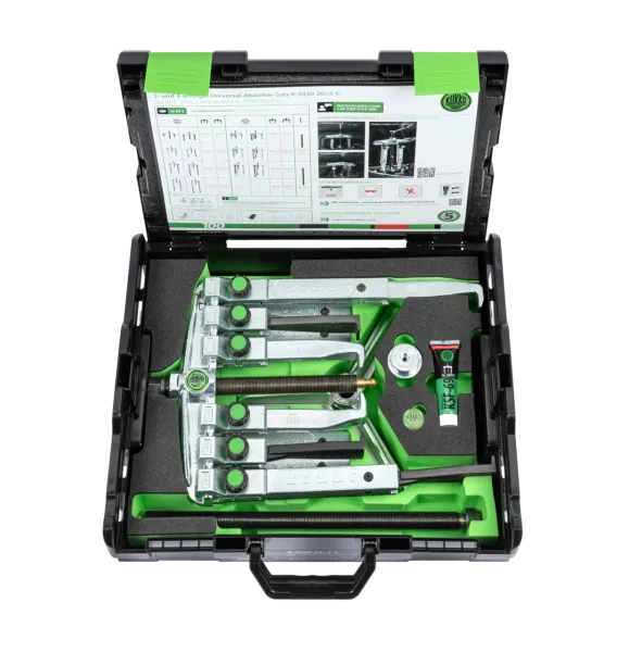 KUKKO K-2030-20xS 2-/3-armiger Universal-Abzieher-Satz mit zwei Abzugshakentypen