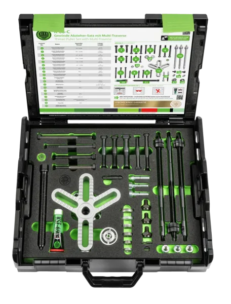 KUKKO K-68-C Multi-Seitenbolzen-Abzieher-Satz, bis 150 mm Spannweite und 270 mm Spanntiefe, max. Abziehkraft 5 t