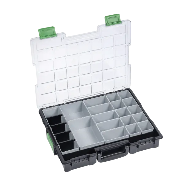 KUKKO K-A-KT-440-355-76 Innovative KUKKO Kleinteilekoffer aus Kunststoff mit Verbindungsverschluss 440x355x76