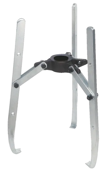 KUKKO Y10-208 3-armiger Kombinations-Abzieher mit drehbaren Abzugshaken, bis 500 mm Spannweite, 500 mm Spanntiefe (ohne Hydraulik-Druckzylinder)