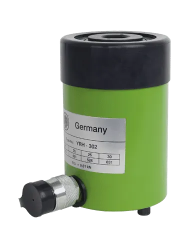 KUKKO YRH-206 Hohlkolbenzylinder mit max. 20 t Abziehkraft, 150 mm Hub, Außengewinde-Druckzylinder 3 7/8"-12 UN