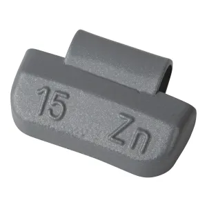 Wheel weight zinc 15gr alu rim gray 100pcs