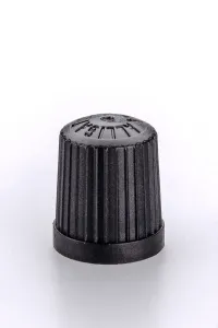 Valve cap plastic black 100 pieces