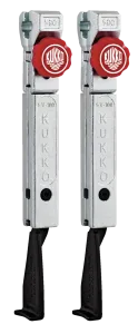 KUKKO 1-193-P Schmale, schnellverstellbare Standard-Abzugshaken (Paar, Spanntiefe 200 mm)