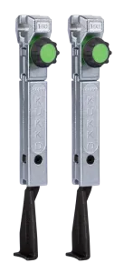 KUKKO 1-193-Px Schmale, schnellverstellbare Standard-Abzugshaken (Paar, Spanntiefe 200 mm)