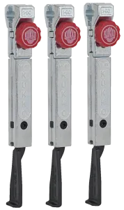 KUKKO 1-195-S Extrem schmale, schnellverstellbare Abzugshaken (Satz, Spanntiefe 200 mm)