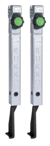 KUKKO 1-253-Px Schmale, schnellverstellbare Standard-Abzugshaken (Paar, Spanntiefe 250 mm)