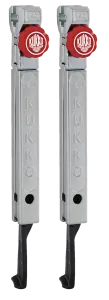 KUKKO 1-255-P Extrem schmale, schnellverstellbare Abzugshaken (Paar, Spanntiefe 250 mm)