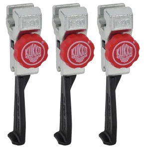 KUKKO 1-95-S Extrem schmale, schnellverstellbare Abzugshaken (Satz, Spanntiefe 100 mm)