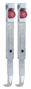 KUKKO 2-302-P Schnellverstellbare Standard-Abzugshaken (Paar, Spanntiefe 300 mm)