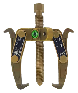 KUKKO 201-2-F 2-armiger Abzieher mit pendelnde, umkehrbare Abzugshaken, bis 220 mm Spannweite, 130 mm Spanntiefe
