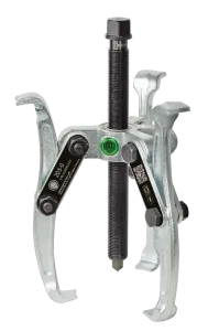 KUKKO 203-0 3-armiger Abzieher 120 x 75 mm mit pendelnden und umkehrbaren Abzugshaken und Kombi-Brücke
