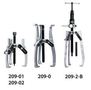 KUKKO 209-02 3-armiger Abzieher "Economy" 230 x 190 mm mit pendelnden und höhenverstellbaren Abzugshaken