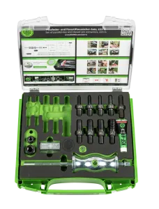 KUKKO 223-G Keil- und Passstift-Abzieher-Satz für Teile mit Innengewinde M8/M10/M12/M14/M16/M18/M20/M22/M24