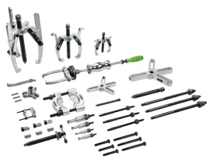 KUKKO 224-675 Abzieher-Satz mit Gleithammer, bis 400 mm Spannweite, 280 mm Spanntiefe, 38-teilig