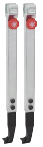 KUKKO 3-503-P Schmale, schnellverstellbare Standard-Abzugshaken (Paar, Spanntiefe 500 mm)