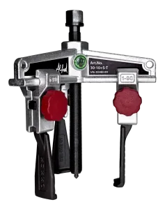 KUKKO 30-10+S-T 3-armiger Universal-Abzieher 120 x 100 mm mit extrem schmalen, schnellverstellbaren Abzugshaken