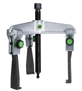 KUKKO 30-20xS 3-armiger Universal-Abzieher mit schmalen, schnellverstellbaren Abzugshaken, bis 200 mm Spannweite, 150 mm Spanntiefe