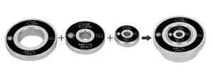 KUKKO 600-17 Universal-Druckstück-Satz (3-teilig) Ø 20, 32, 41 mm