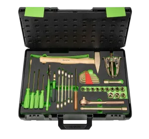 KUKKO K-201-1-F 31-teiliger slotenmaker-gereedschapsset mit Abzieher, funkenfrei