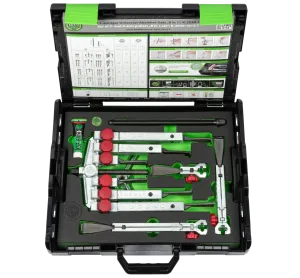 KUKKO K-2030-10+S-T 2-/3-armiger Universal-Abzieher-Satz mit extrem schmalen, schnellverstellbaren Abzugshaken