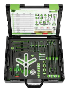 KUKKO K-68-C Multi-Seitenbolzen-Abzieher-Satz, bis 150 mm Spannweite und 270 mm Spanntiefe, max. Abziehkraft 5 t