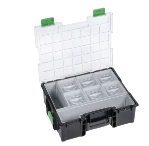KUKKO K-A-KT-440-355-144 Innovativer KUKKO Kleinmaterialkoffer aus Kunststoff mit Verbindungsverschluss 440x355x144