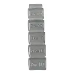Wielgewicht zink 10 gram | aluminium velg, grijs | 100 stuks 2