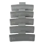 Wielgewicht zink 30 gram | aluminium velg, grijs | 100 stuks 2