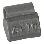 Wielgewicht zink 10 gram | aluminium velg, grijs | 100 stuks 1
